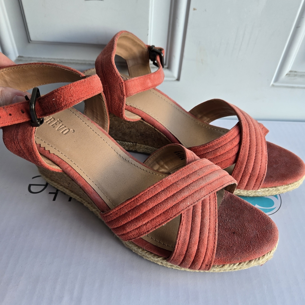Crevo Coral Wedge Sandals